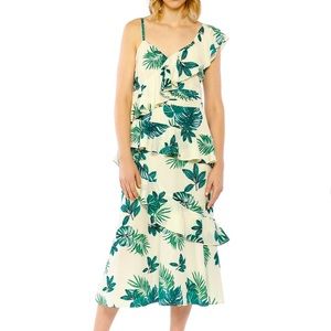 ✨Walter Baker Palm Printed One-Shoulder Ruffle Dress✨